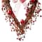 Glitzhome® 17" Lighted Valentine's Berry Heart Wreath